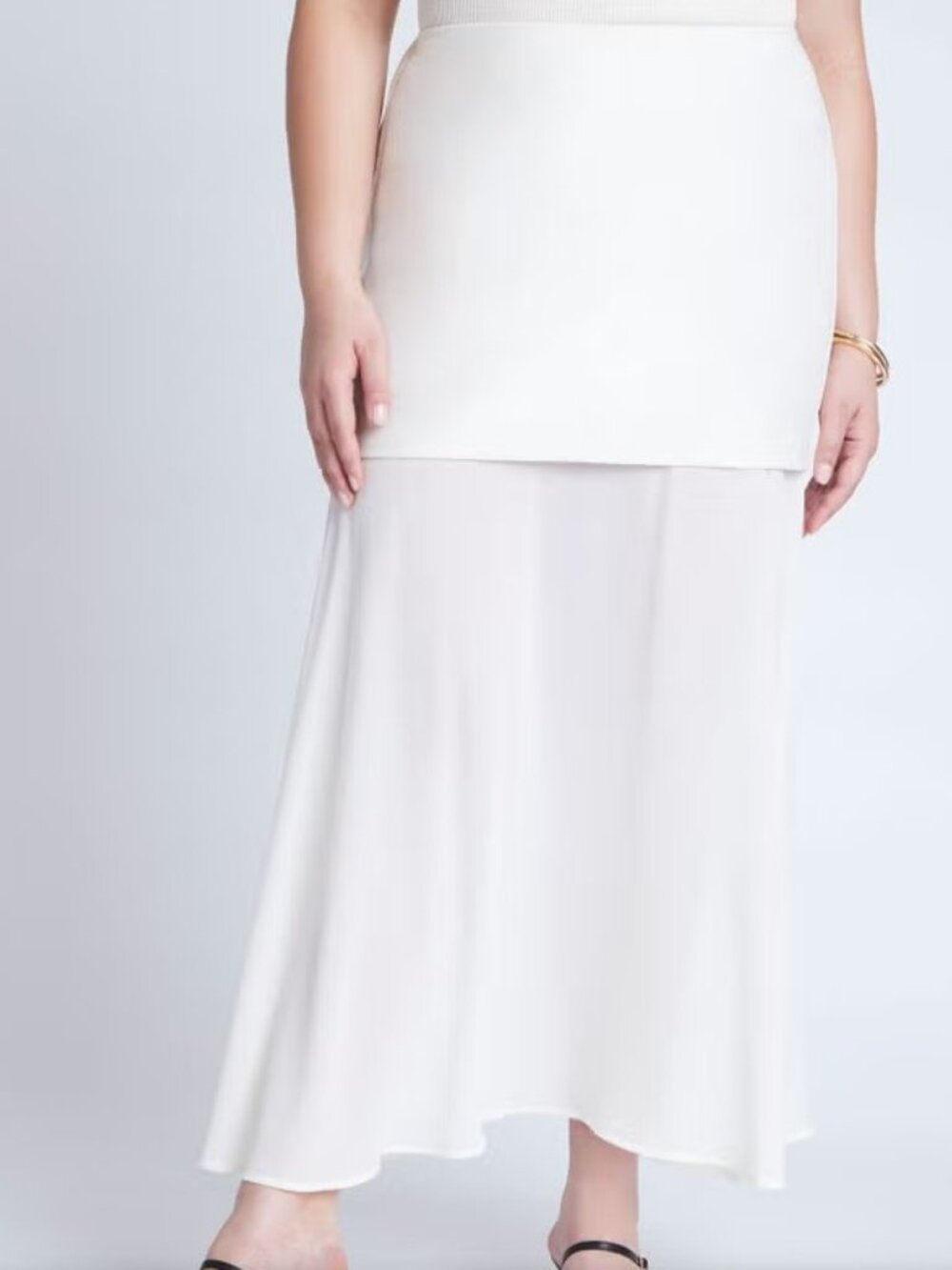 Eloquii Sheer bottom White Skirt 20